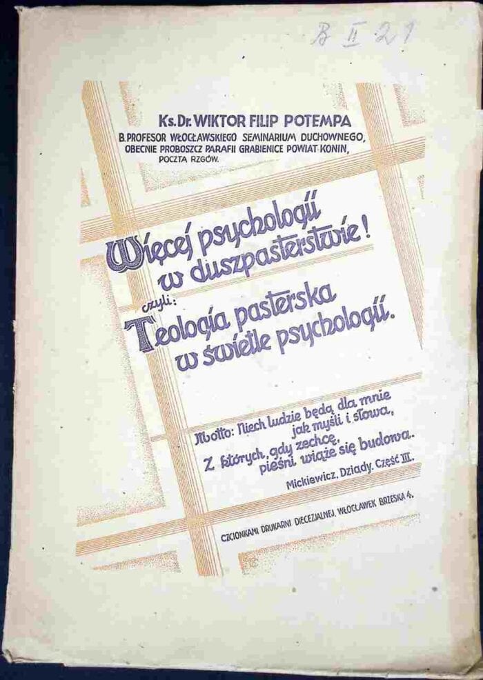 Więcej psychologii w duszpasterstwie czyli: Teologia pasterska w świetle psychologii - obrazek 1