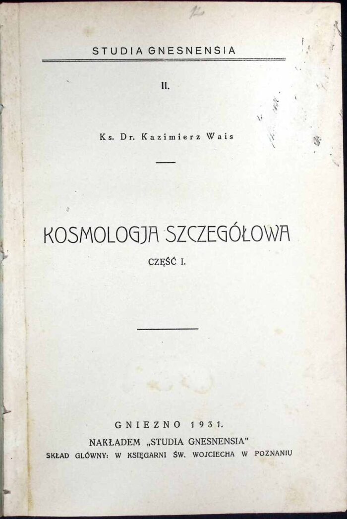 Kosmologja szczegółowa, cz. I-II - obrazek 1