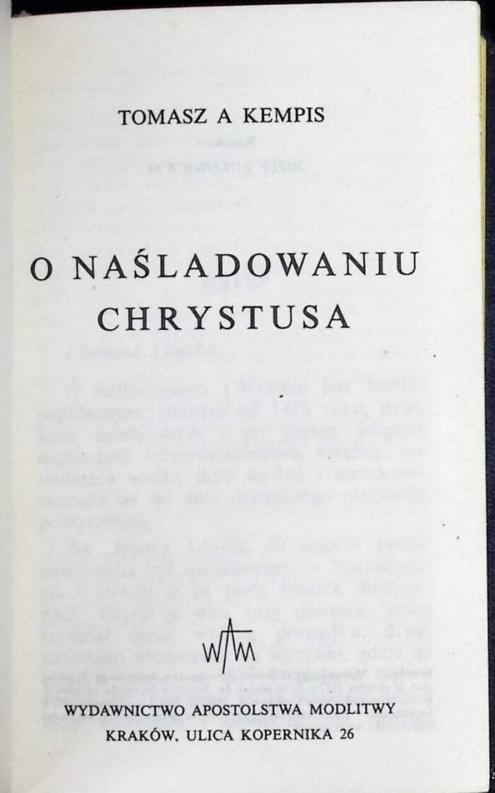 O naśladowaniu Chrystusa - obrazek 1