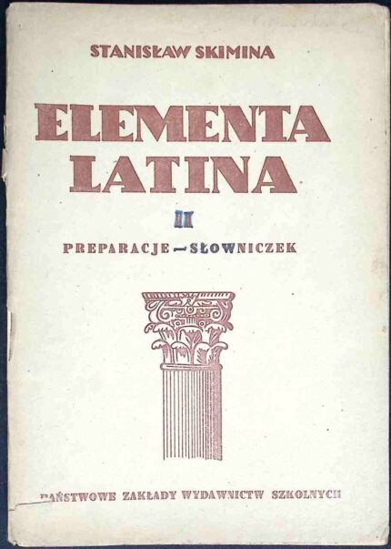 Elementa Latina II, Preparacje - słowniczek
