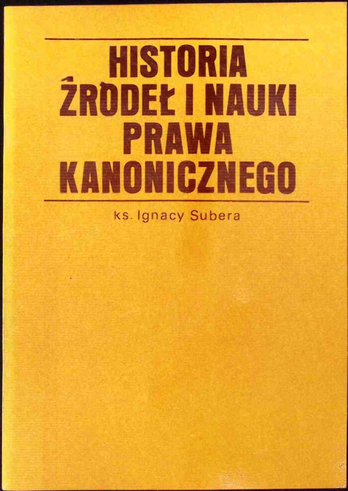 Historia źródeł i nauki prawa kanonicznego - obrazek 1