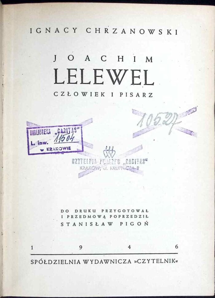 Joachim Lelewel. Człowiek i pisarz - obrazek 1