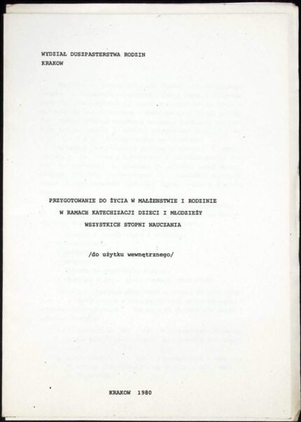 Przygotowanie do życia w małżeństwie i rodzinie w ramach katechizacji dzieci i młodzieży