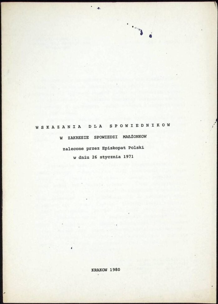 Wskazania dla spowiedników w zakresie spowiedzi małżonków - obrazek 1
