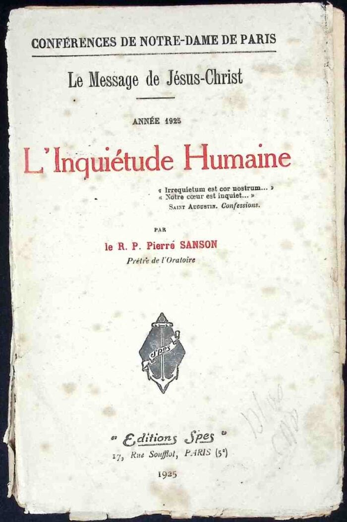 Le Message de Jesus-Christ. L'Inquietude Humaine - obrazek 1