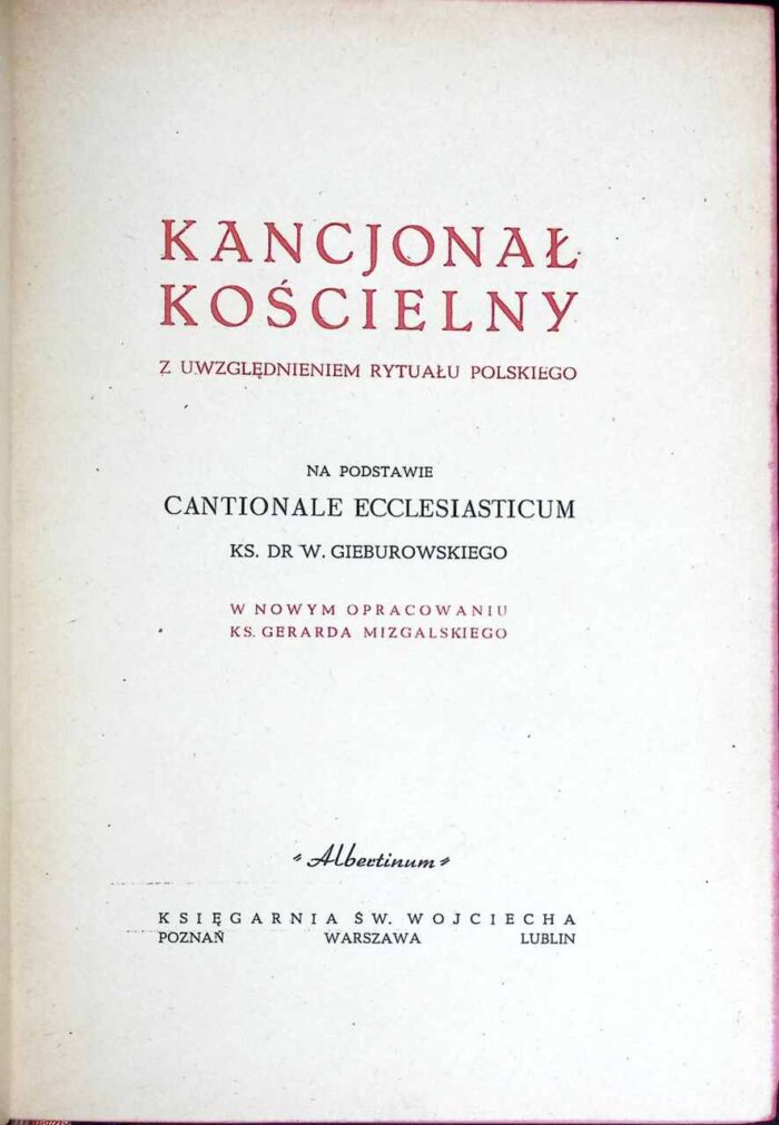 Kancjonał kościelny z uwzględnieniem rytuału polskiego - obrazek 1