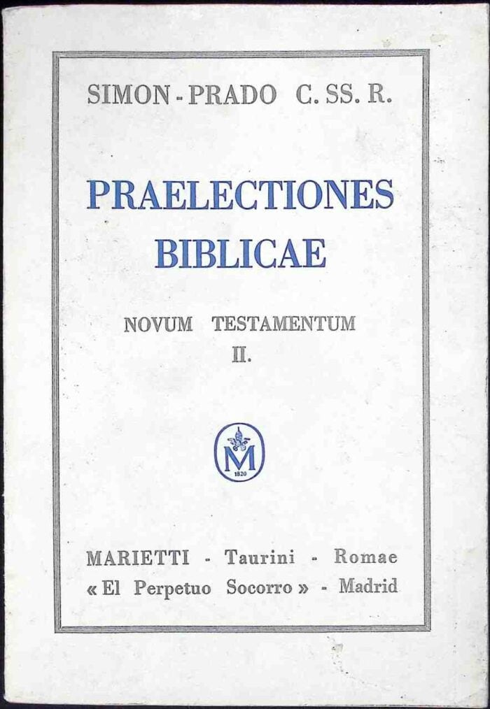 Praelectiones Biblicae. Novum Testamentum, t. II - obrazek 1