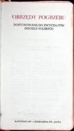 Obrzędy pogrzebu dostosowane do zwyczajów diecezji polskich