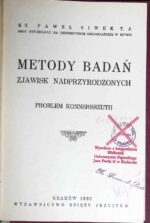 Metody badań zjawisk nadprzyrodzonych (1933)