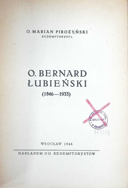 O. Bernard Łubieński (1846-1933)