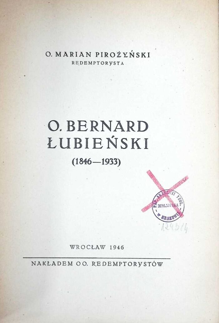 O. Bernard Łubieński (1846-1933) - obrazek 1