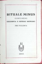Rituale minus continens excerpta e Rituali Romano pro Polonia (1954)