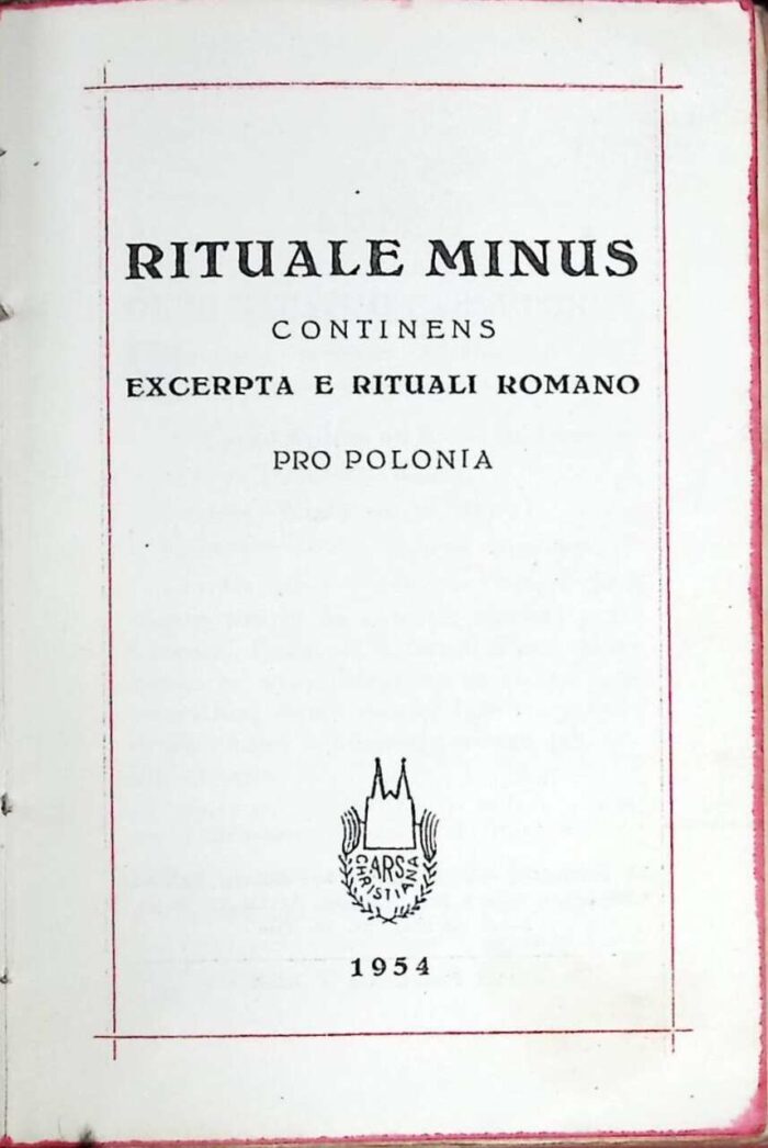 Rituale minus continens excerpta e Rituali Romano pro Polonia (1954) - obrazek 1