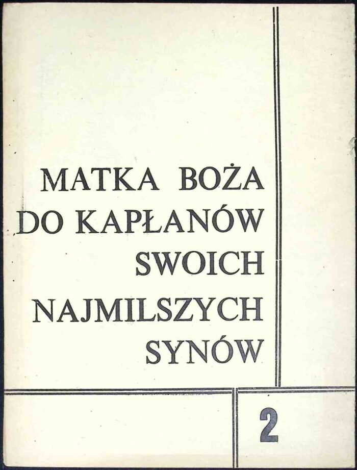 Matka Boża do kapłanów swoich najmilszych synów, t. 2 - obrazek 1