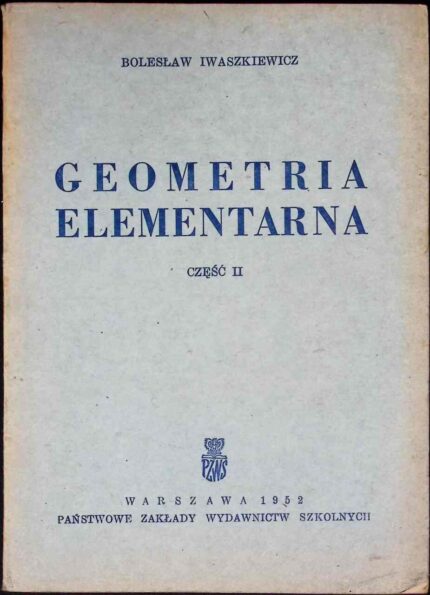 Geometria elementarna, cz. II