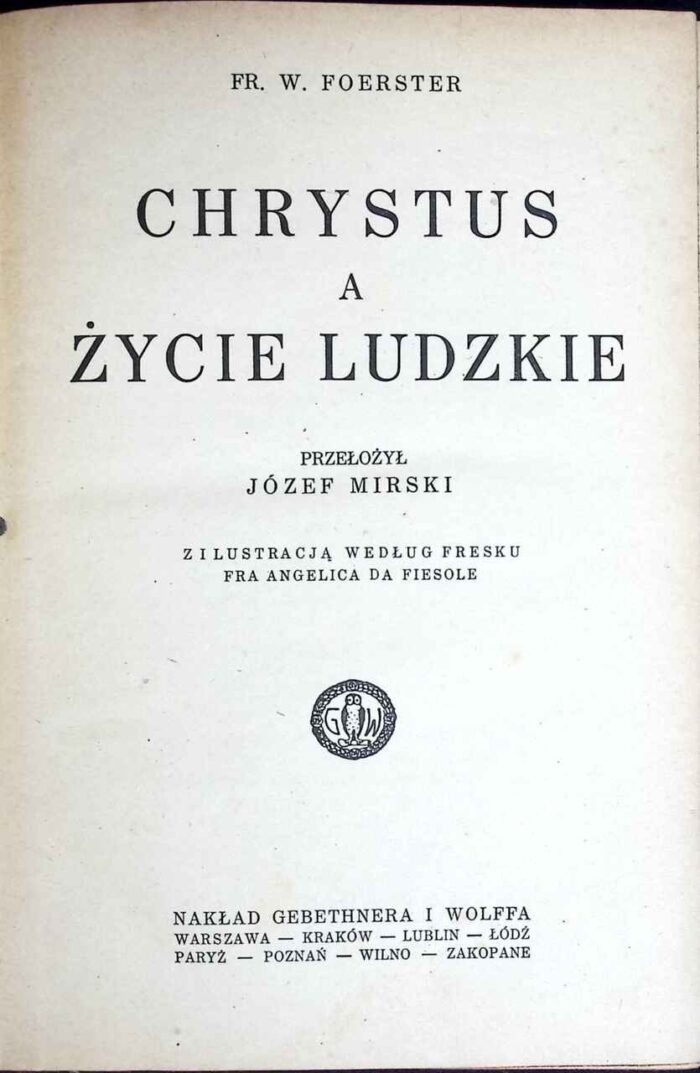 Chrystus a życie ludzkie (1926) - obrazek 1