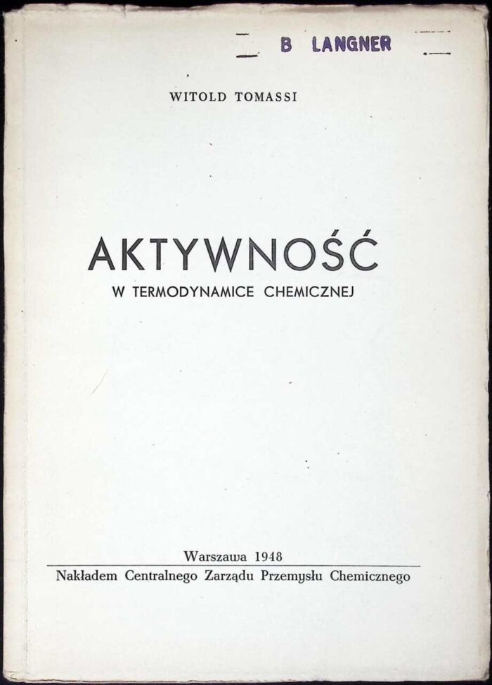 Aktywność w termodynamice chemicznej - obrazek 1
