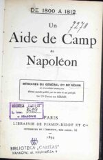 De 1800 a 1812. Un Aide de Camp de Napoleon