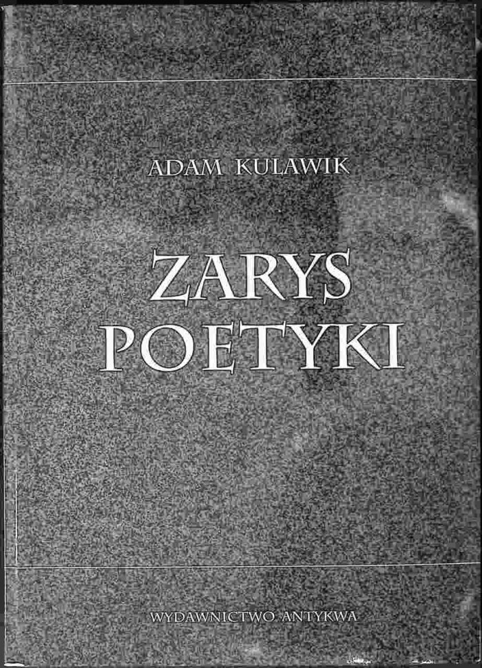 Zarys poetyki - obrazek 1