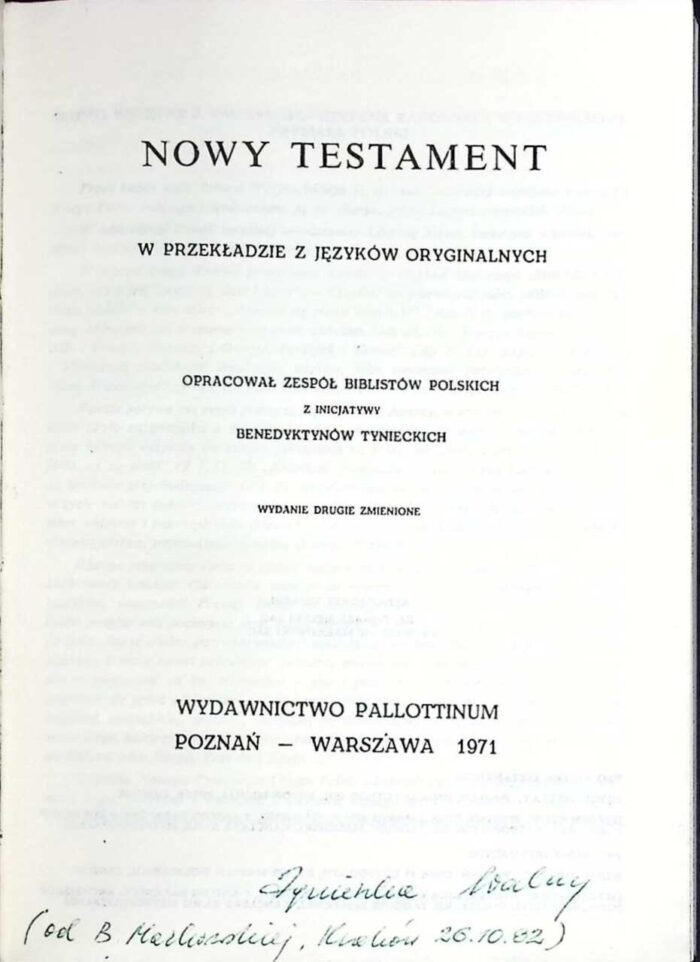 Nowy Testament w przekładzie z języków oryginalnych - obrazek 1