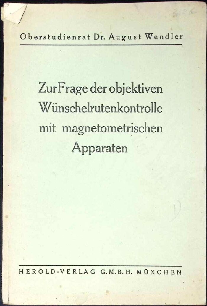 Zur Frage der objektiven Wünschelrutenkontrolle mit magnetometrischen Apparaten - obrazek 1