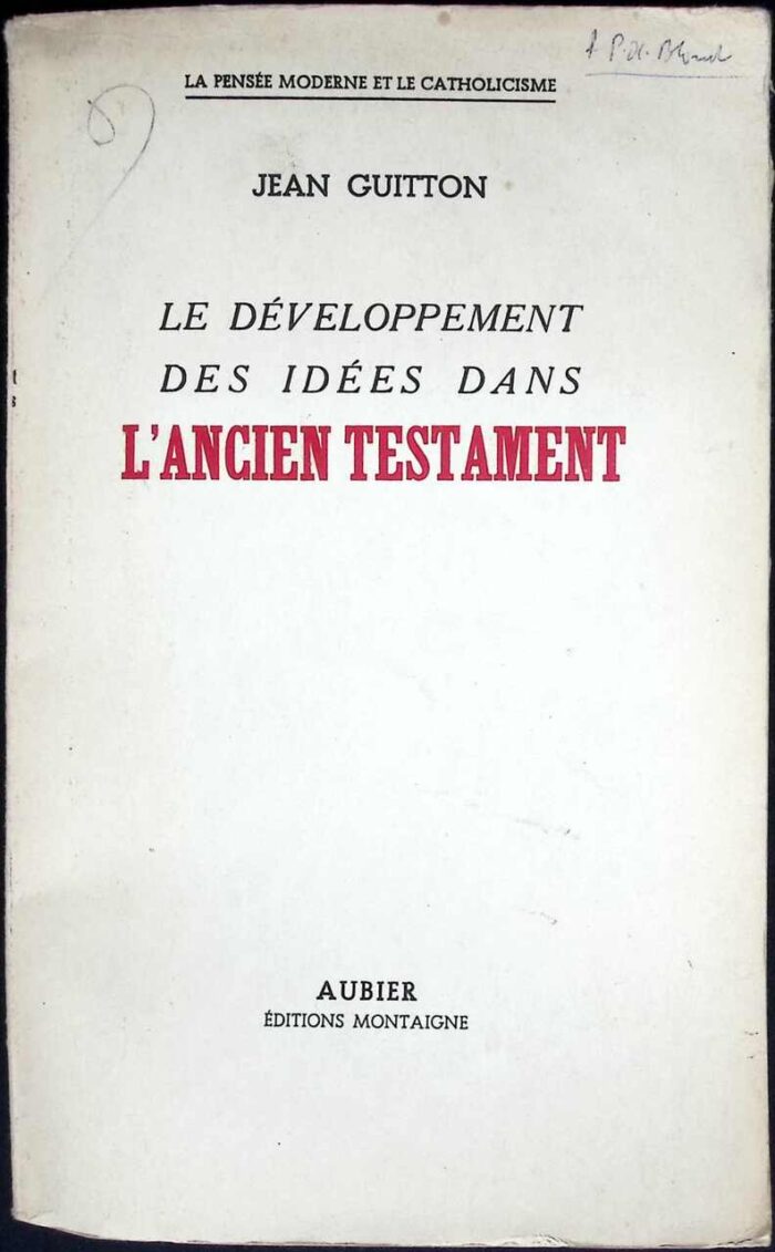 Le developpement des idees dans l'Ancien Testament - obrazek 1