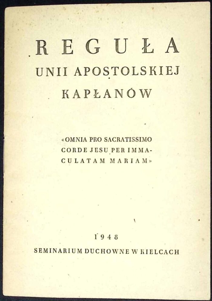 Reguła Unii Apostolskiej Kapłanów (1948) - obrazek 1