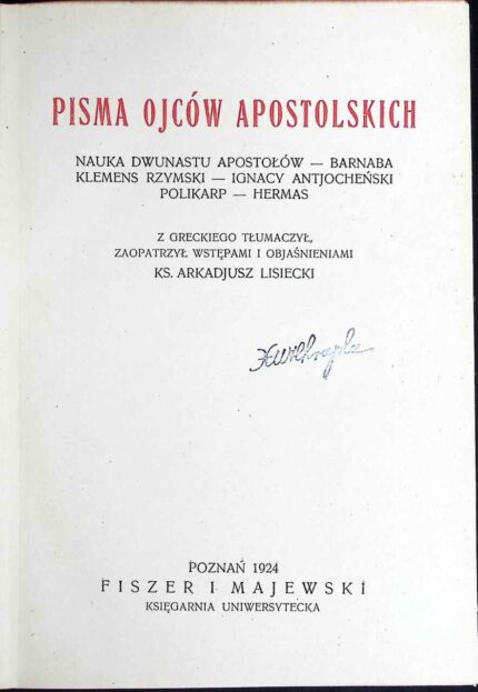 Pisma Ojców Apostolskich (1924)
