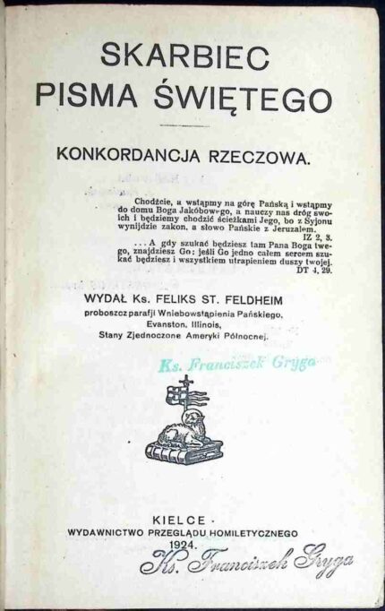 Skarbiec Pisma Świętego. Konkordancja rzeczowa