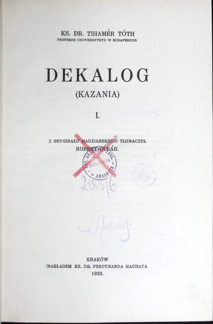 Dekalog (kazania) (1933)