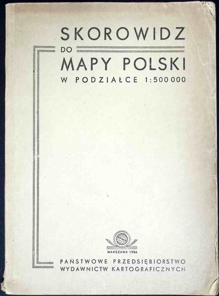 Skorowidz do mapy Polski w podziałce 1:500 000 (1956) - obrazek 1