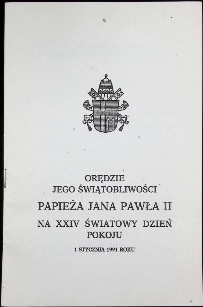 Orędzie Jego Świątobliwości Papieża Jana Pawła II na XXIV Światowy Dzień Pokoju - obrazek 1