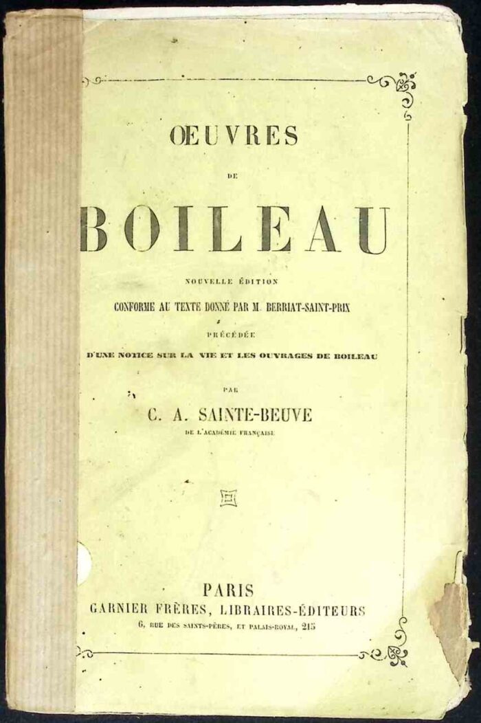 Oeuvres de Boileau - obrazek 1
